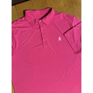 Royal And Awesome Golf Polo Mens 2XL Pink Performance Tech Wicking Stretch
